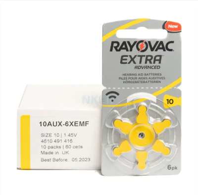 Pilha para Aparelho Auditivo 10 Rayovac Extra Advanced